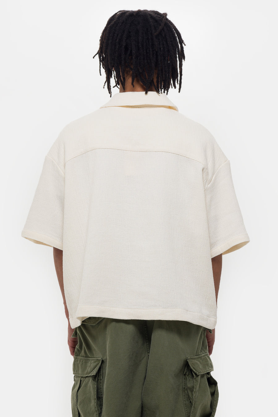 Estudio Niksen Boxy Resort Shirt in Ivory - Notre