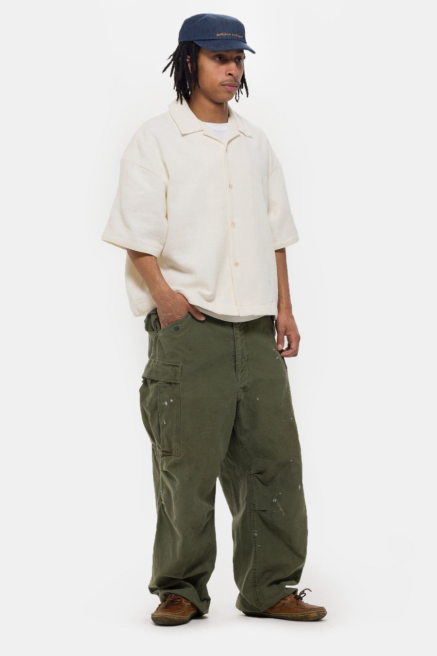 Estudio Niksen Boxy Resort Shirt in Ivory - Notre