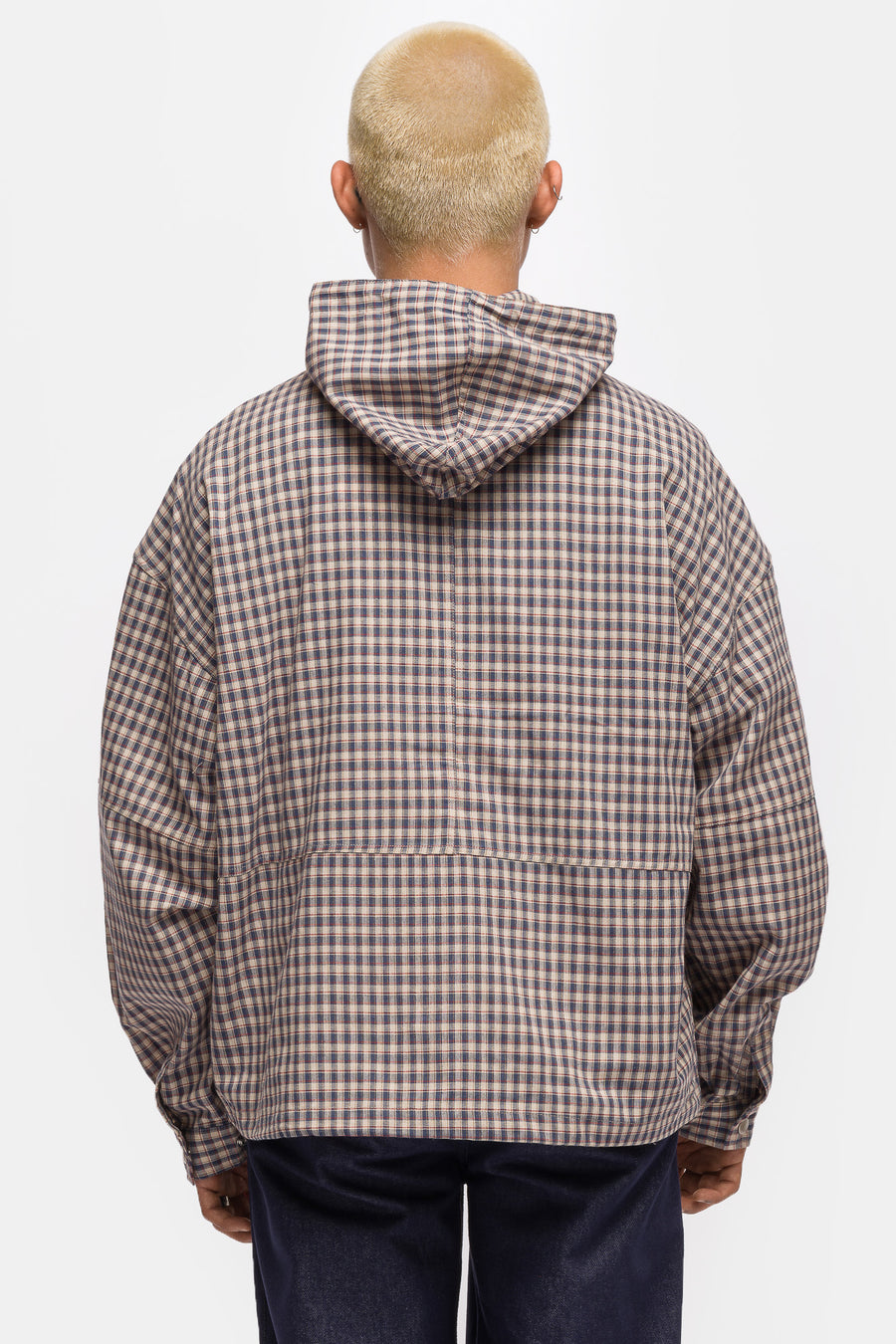 Estudio Niksen Bungee Strap Checkered Jacket in Blue - Notre