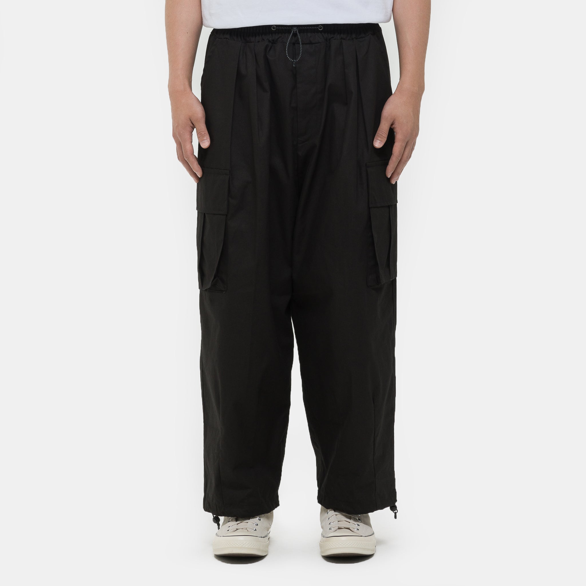 Cargo String Balloon Pant in Black