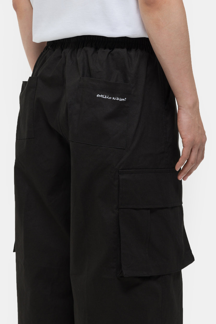 Cargo String Balloon Pant in Black