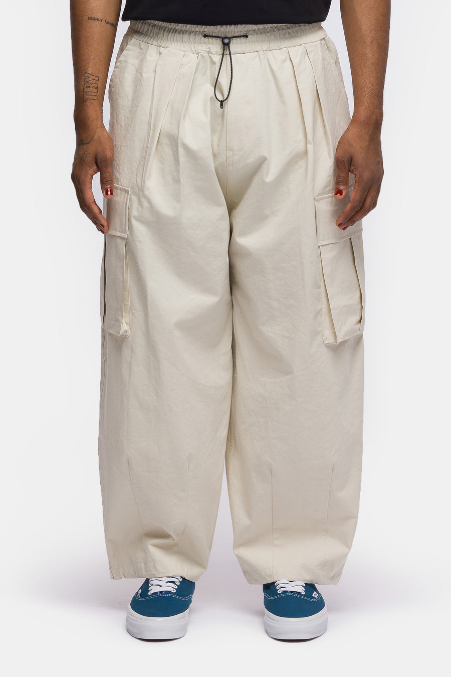 Cargo String Balloon Pant in Ivory