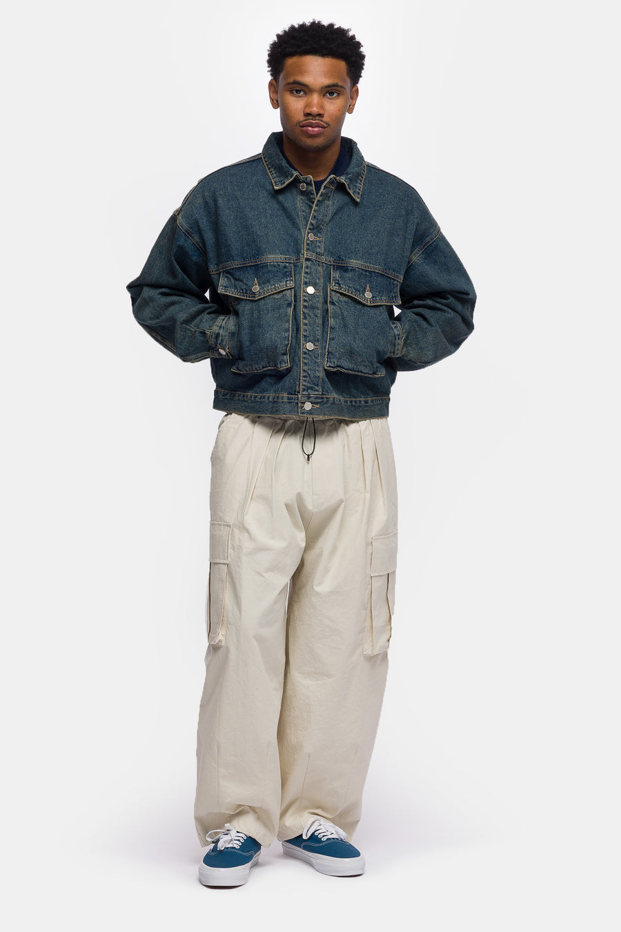 Cargo String Balloon Pant in Ivory