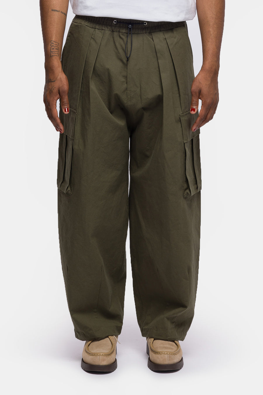 Cargo String Balloon Pant in Khaki