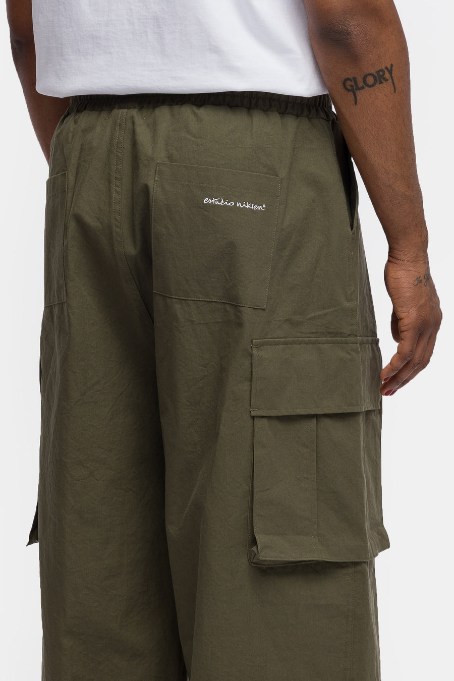 Cargo String Balloon Pant in Khaki