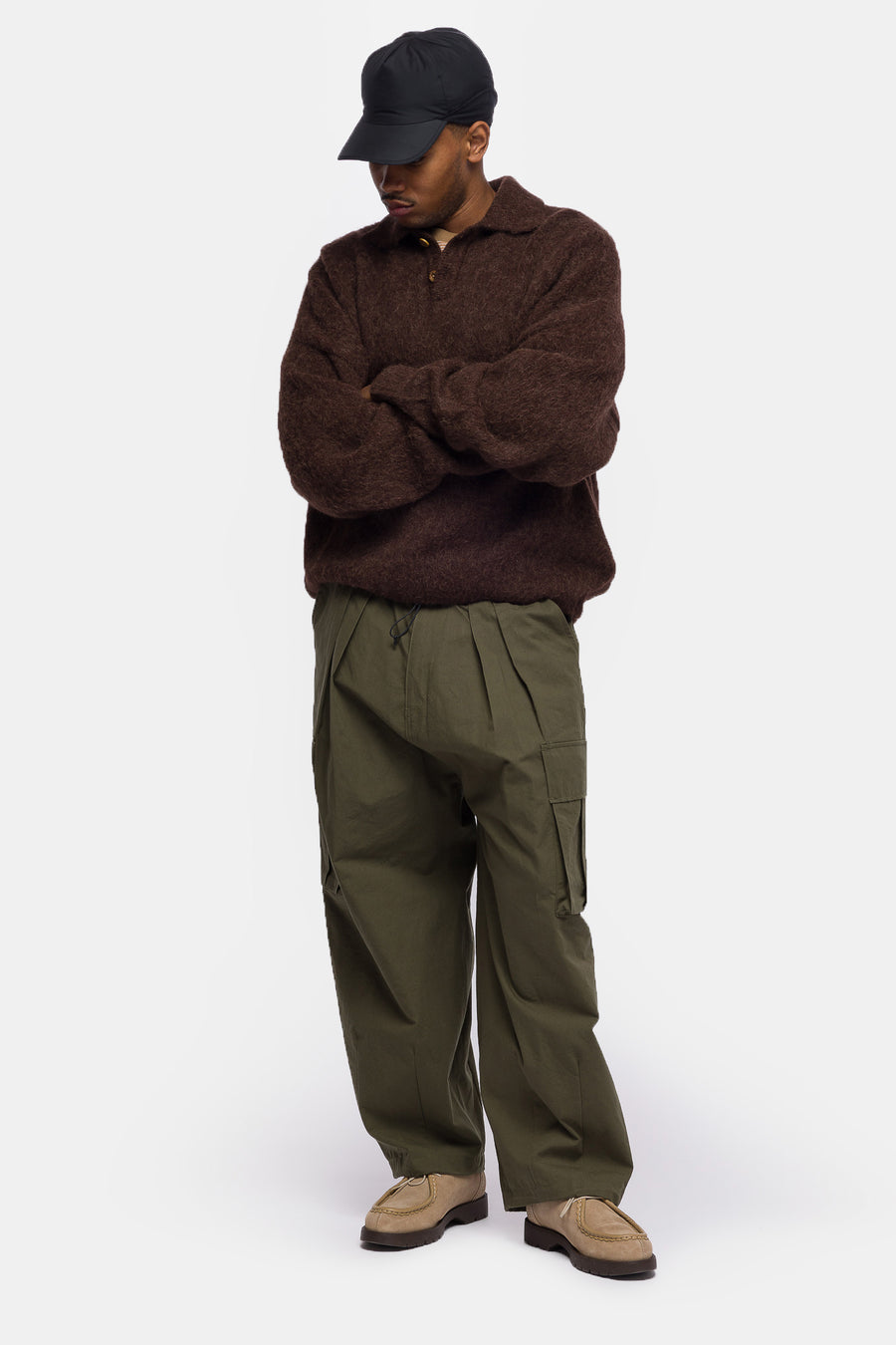 Cargo String Balloon Pant in Khaki