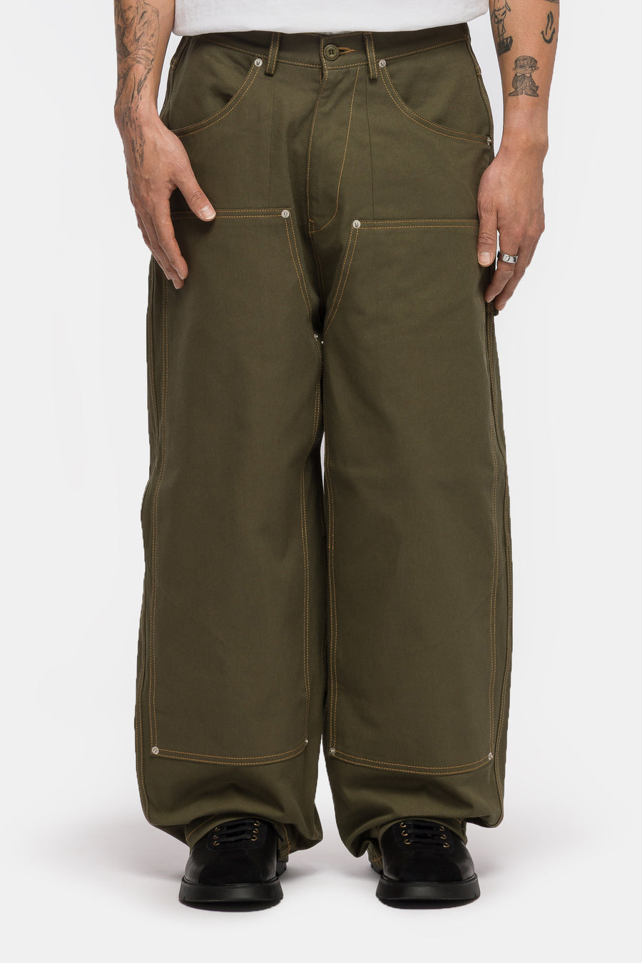 Estudio Niksen Carpenter Balloon Pants V2 in Khaki - Notre