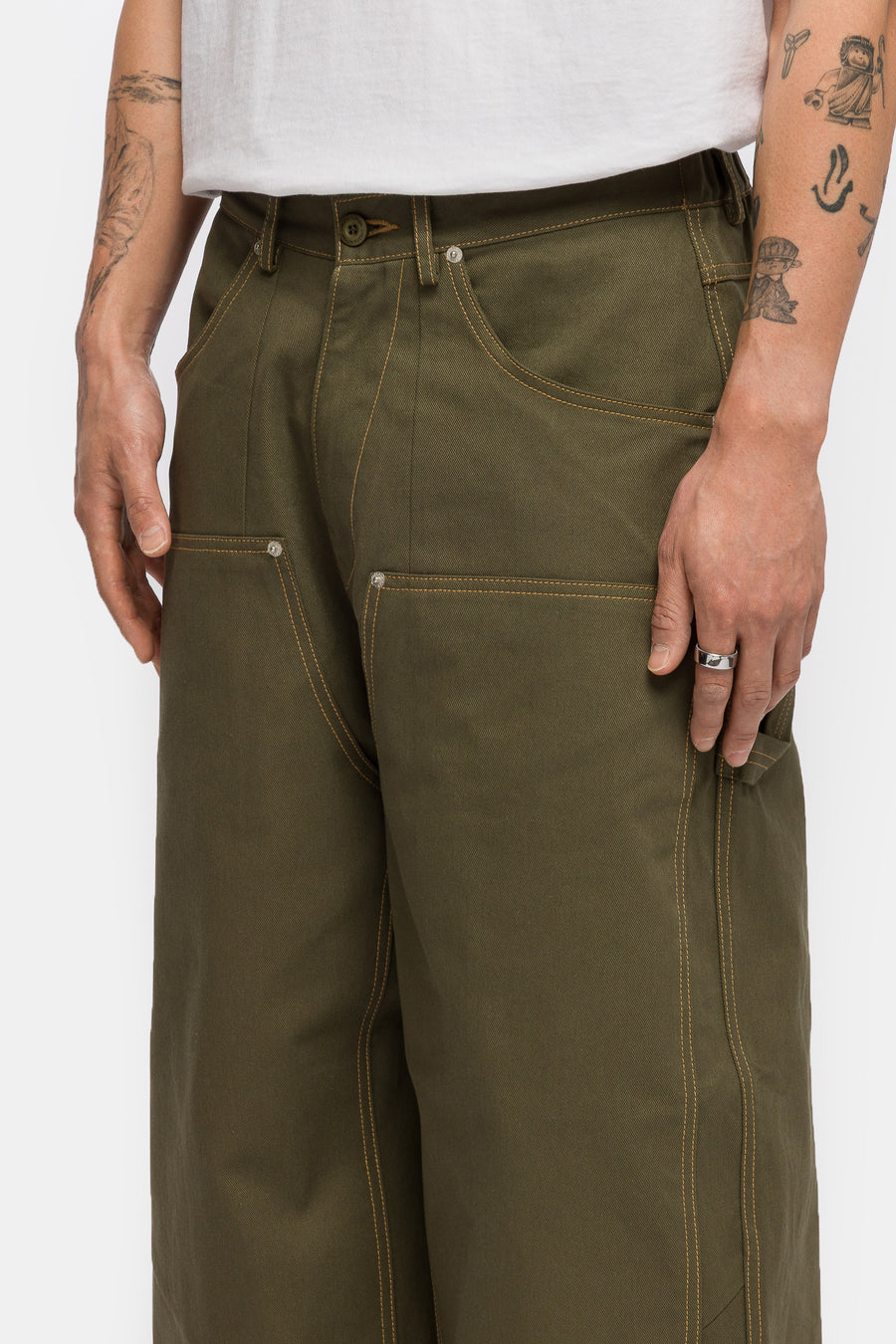Estudio Niksen Carpenter Balloon Pants V2 in Khaki - Notre