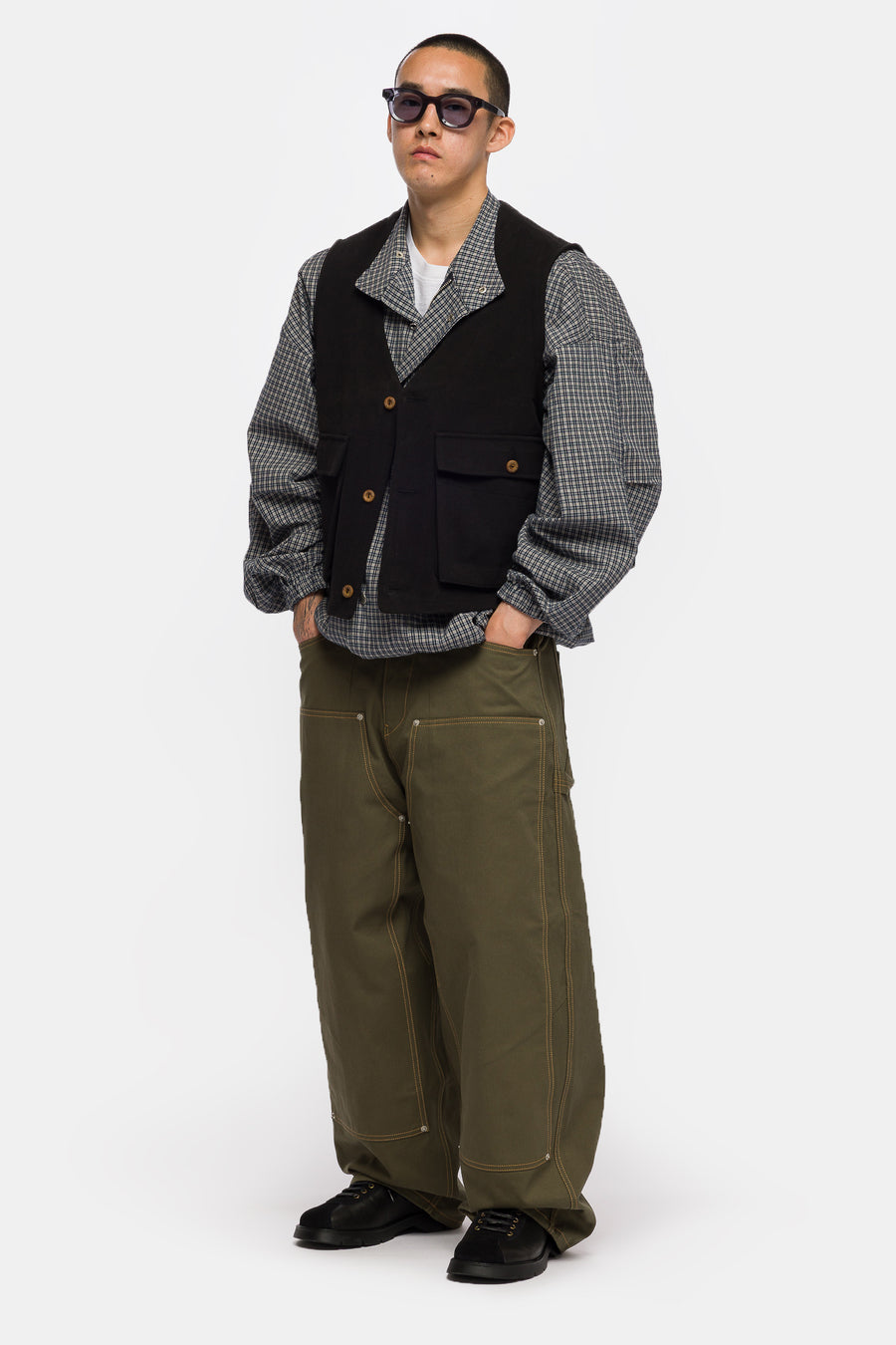 Estudio Niksen Carpenter Balloon Pants V2 in Khaki - Notre