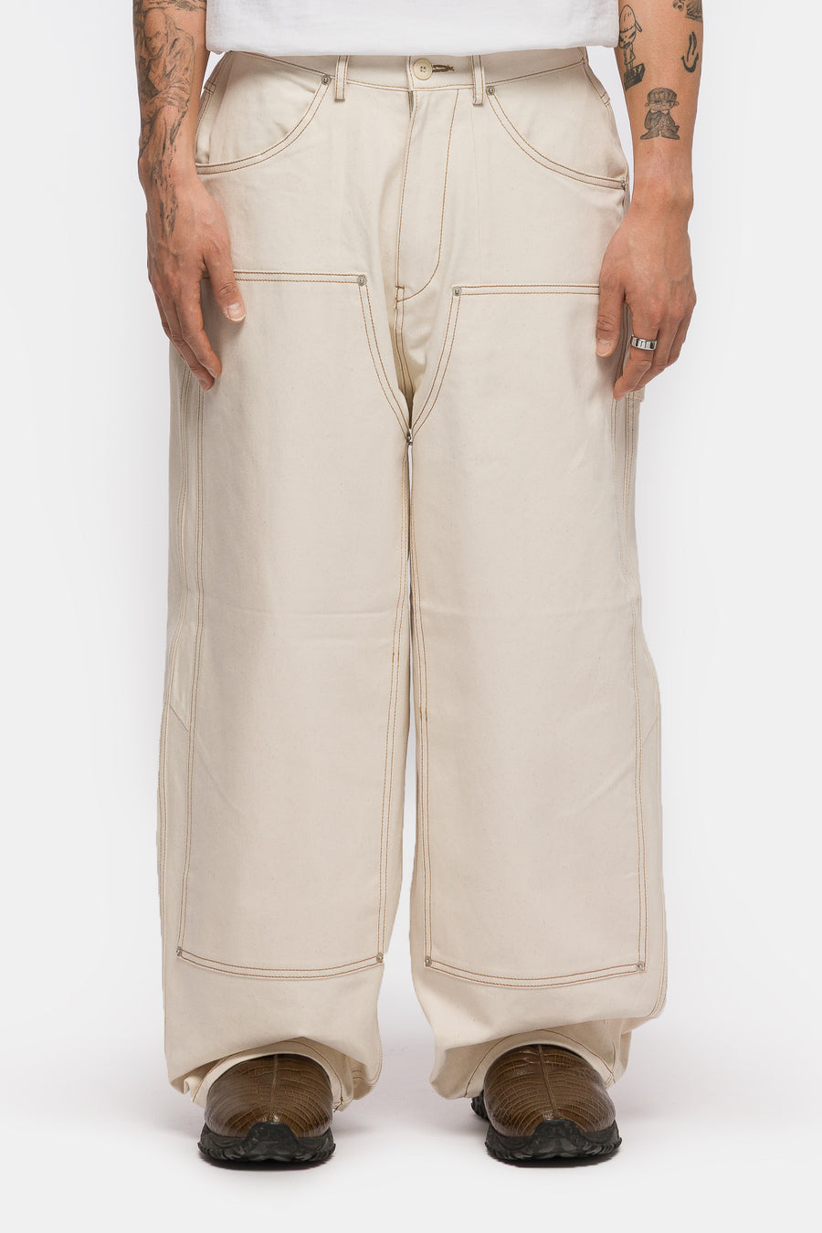 Estudio Niksen Carpenter Balloon Pants V2 in Oatmeal - Notre