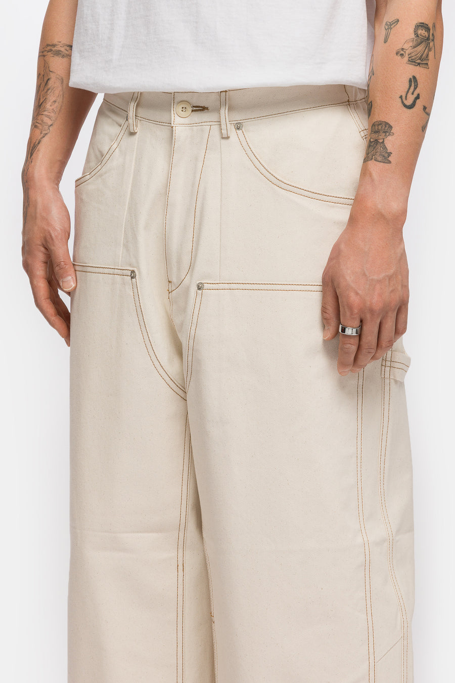 Estudio Niksen Carpenter Balloon Pants V2 in Oatmeal - Notre