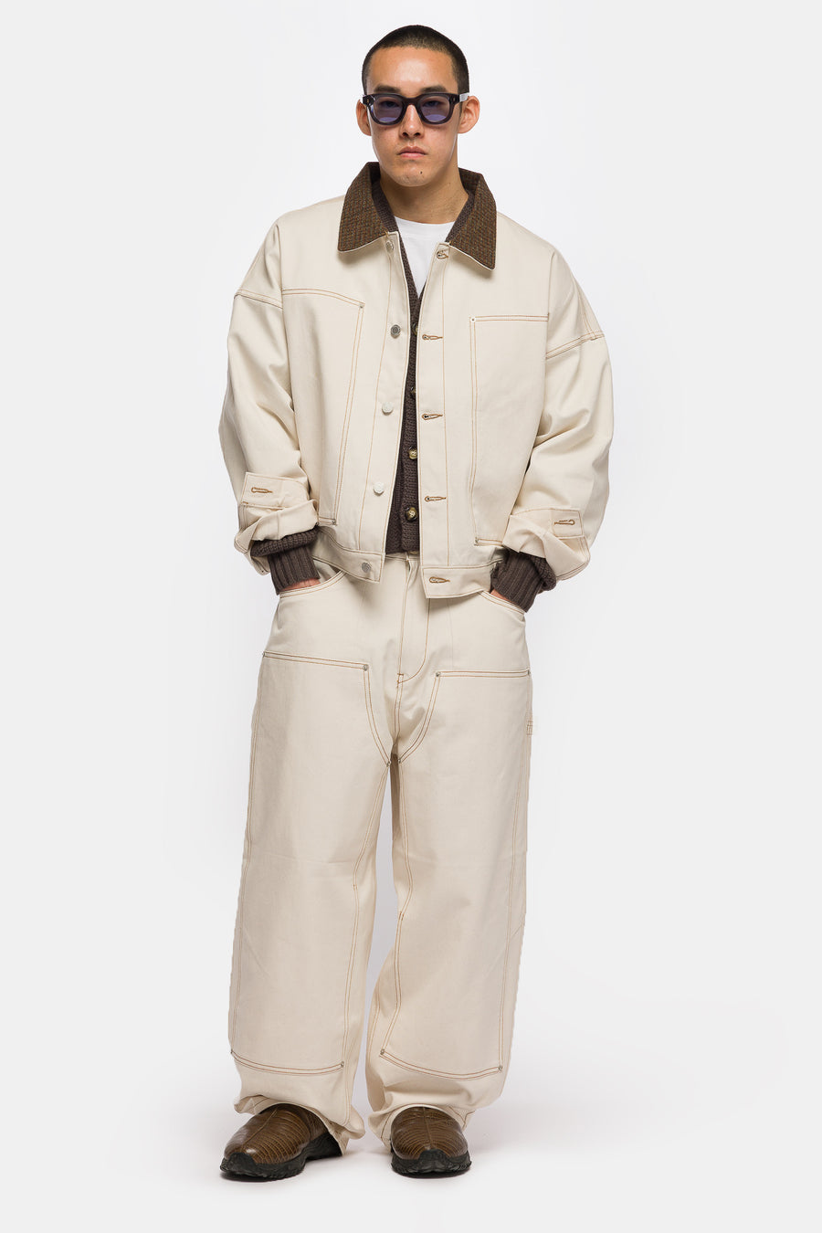 Estudio Niksen Carpenter Balloon Pants V2 in Oatmeal - Notre