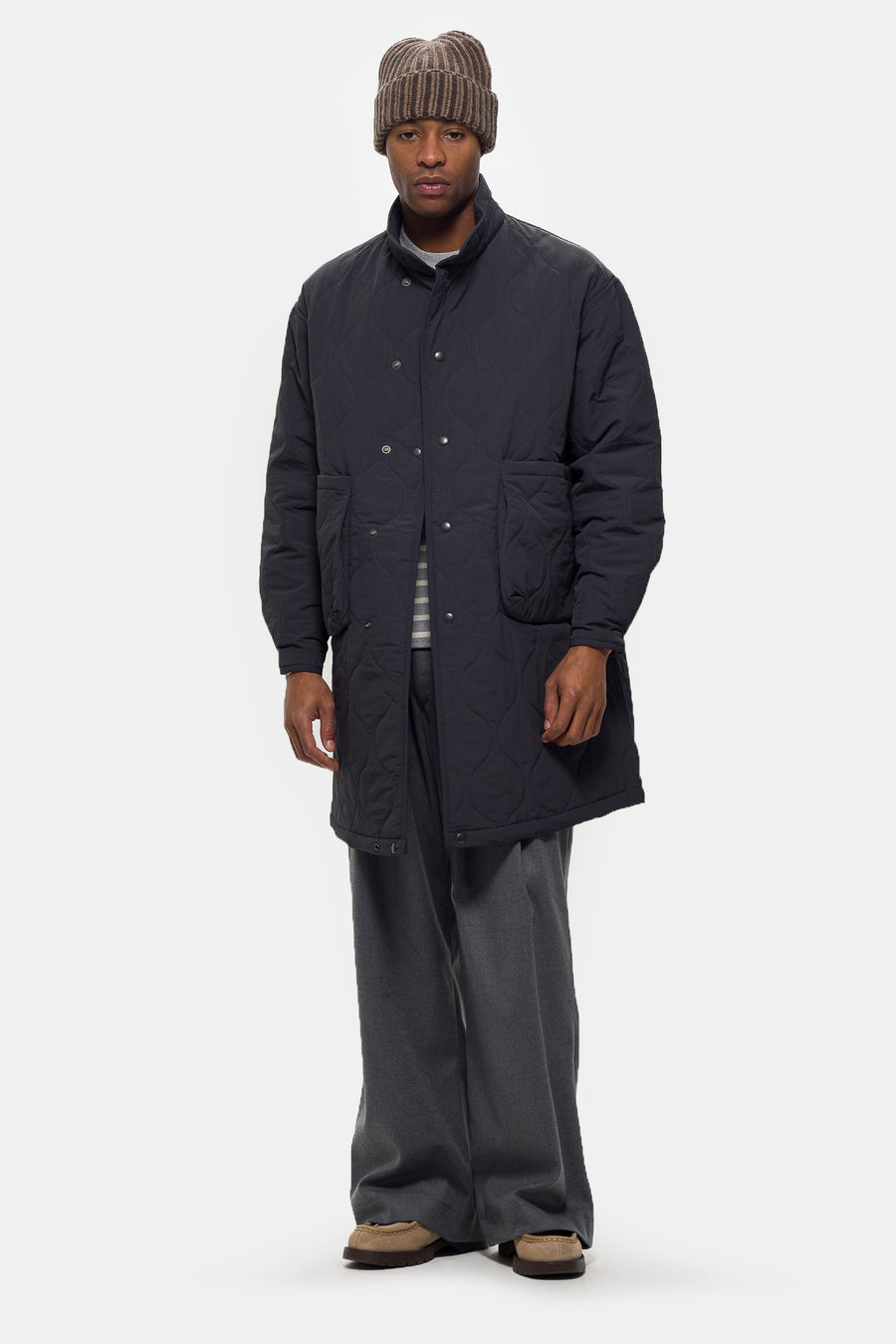 Convertible Padded Jacket in Grey