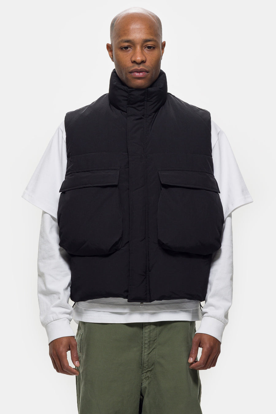 Down Puffer Vest in Black