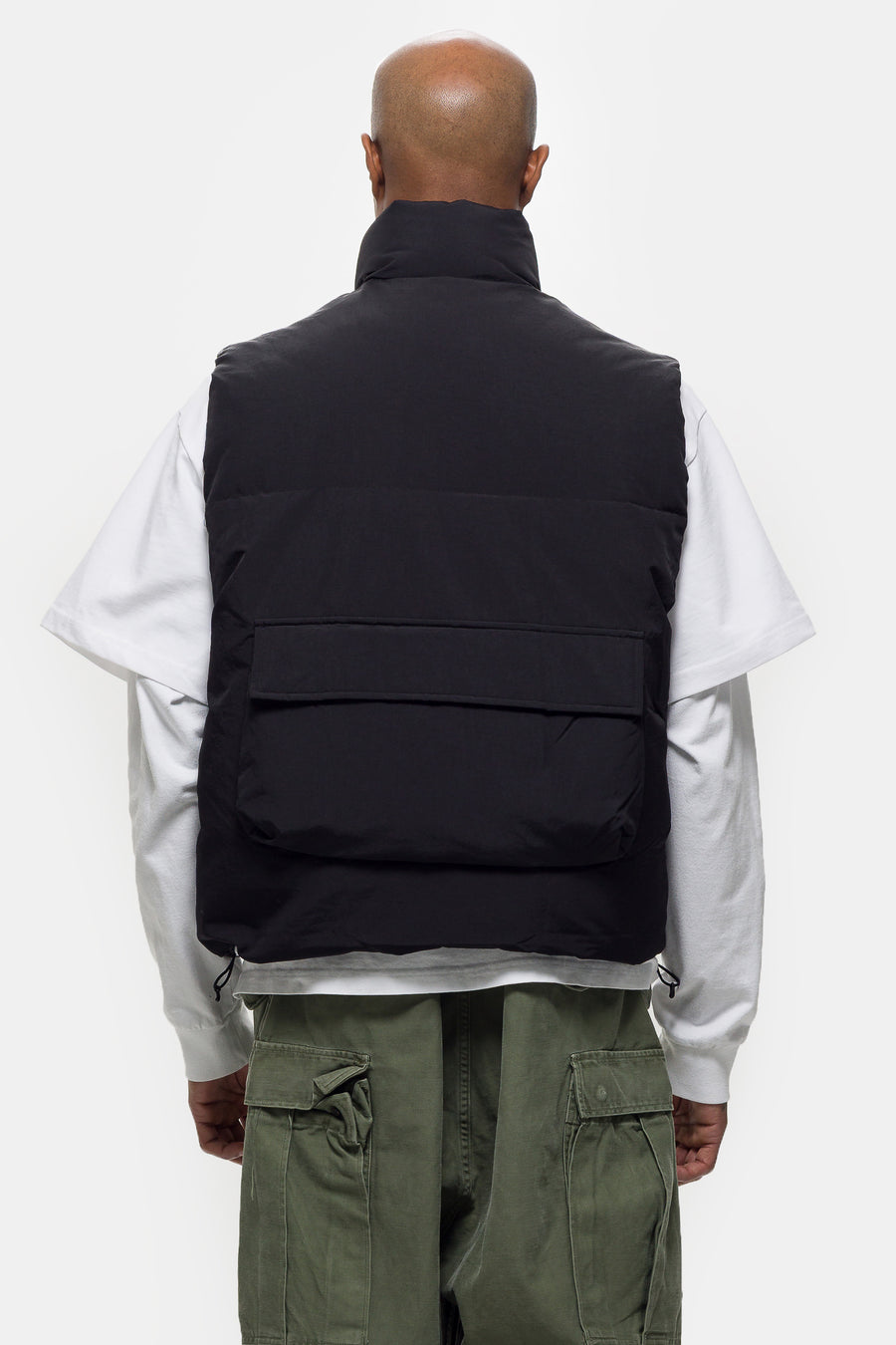 Down Puffer Vest in Black