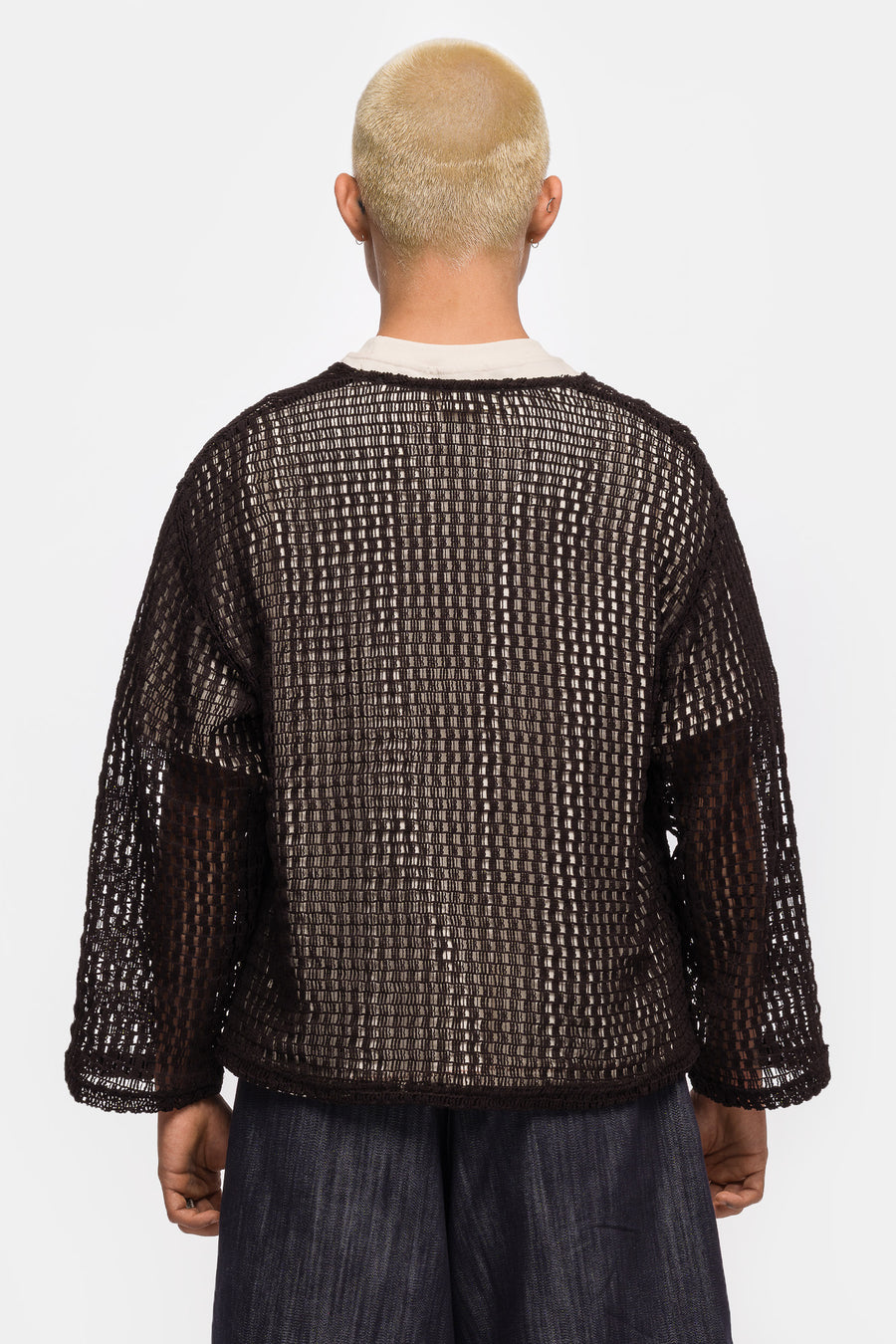 Estudio Niksen Easy Fish Net Sweater in Black - Notre