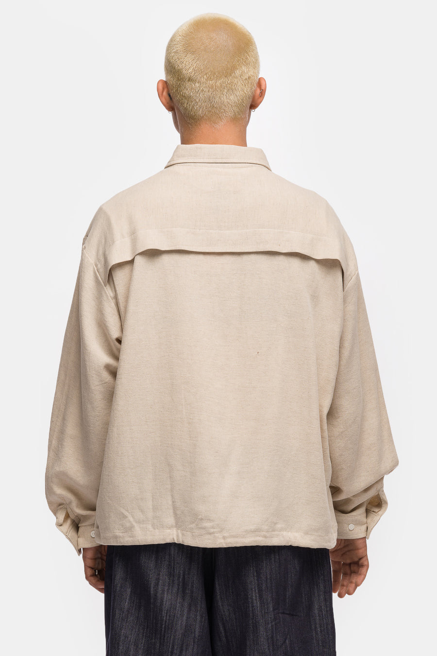 Estudio Niksen Embroidery Pocket Shirt in Oatmeal - Notre
