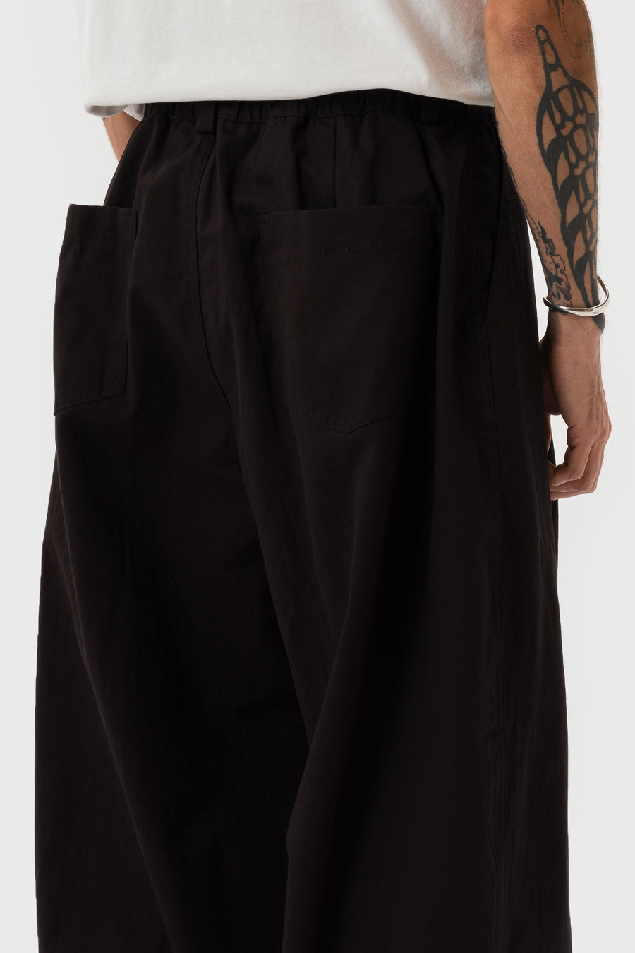 Estudio Niksen Herringbone Balloon Trouser in Black - Notre