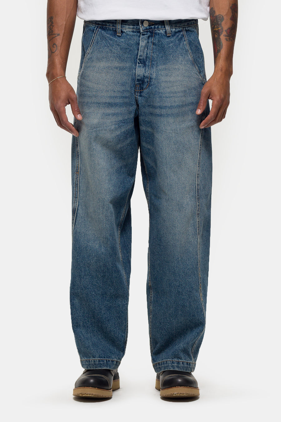 In-Stitch Denim Jean in Light Blue