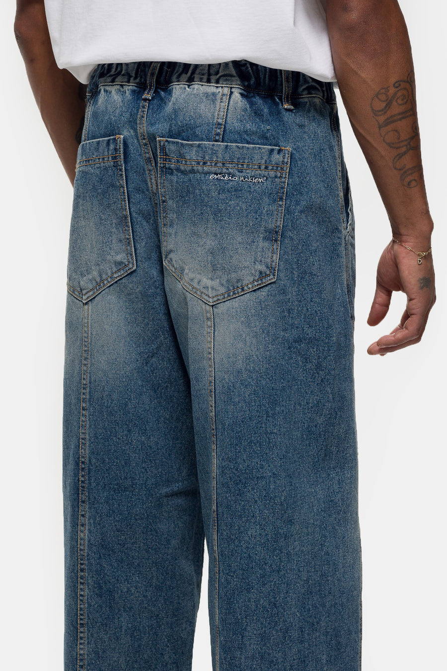 In-Stitch Denim Jean in Light Blue