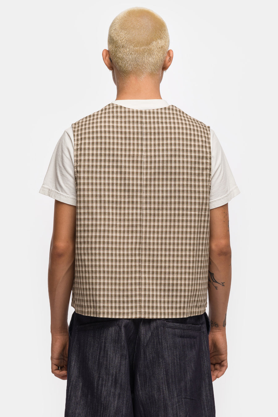 Estudio Niksen Light Pocket Vest in Checkered - Notre
