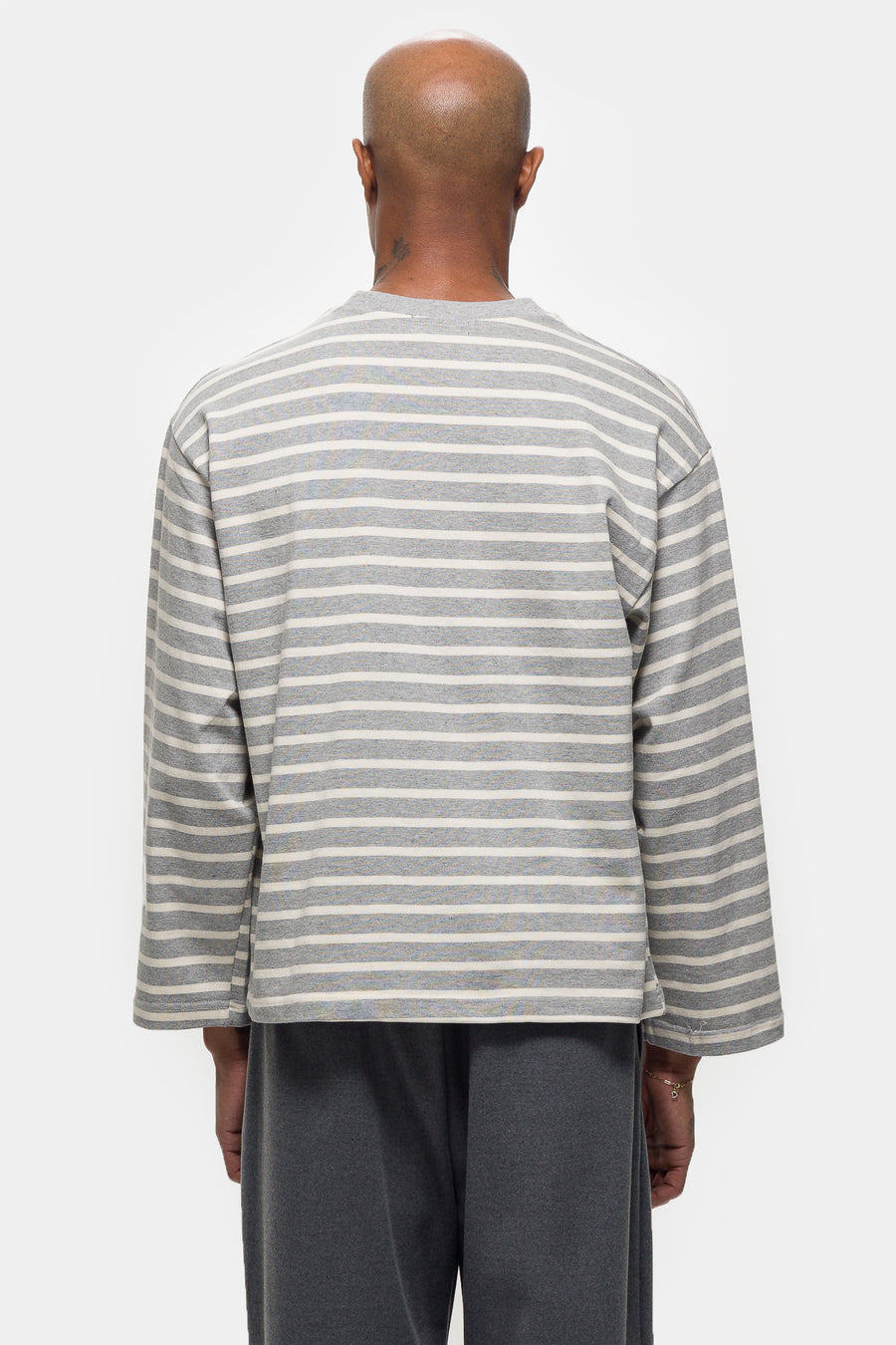 Longsleeve Stripe Top in Grey