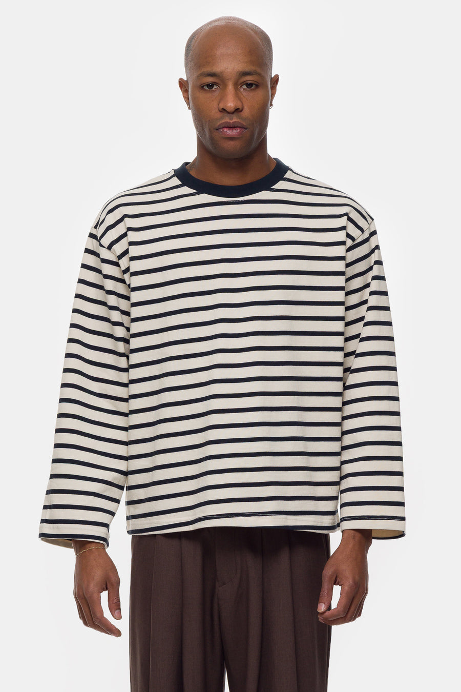 Longsleeve Stripe Top in Navy