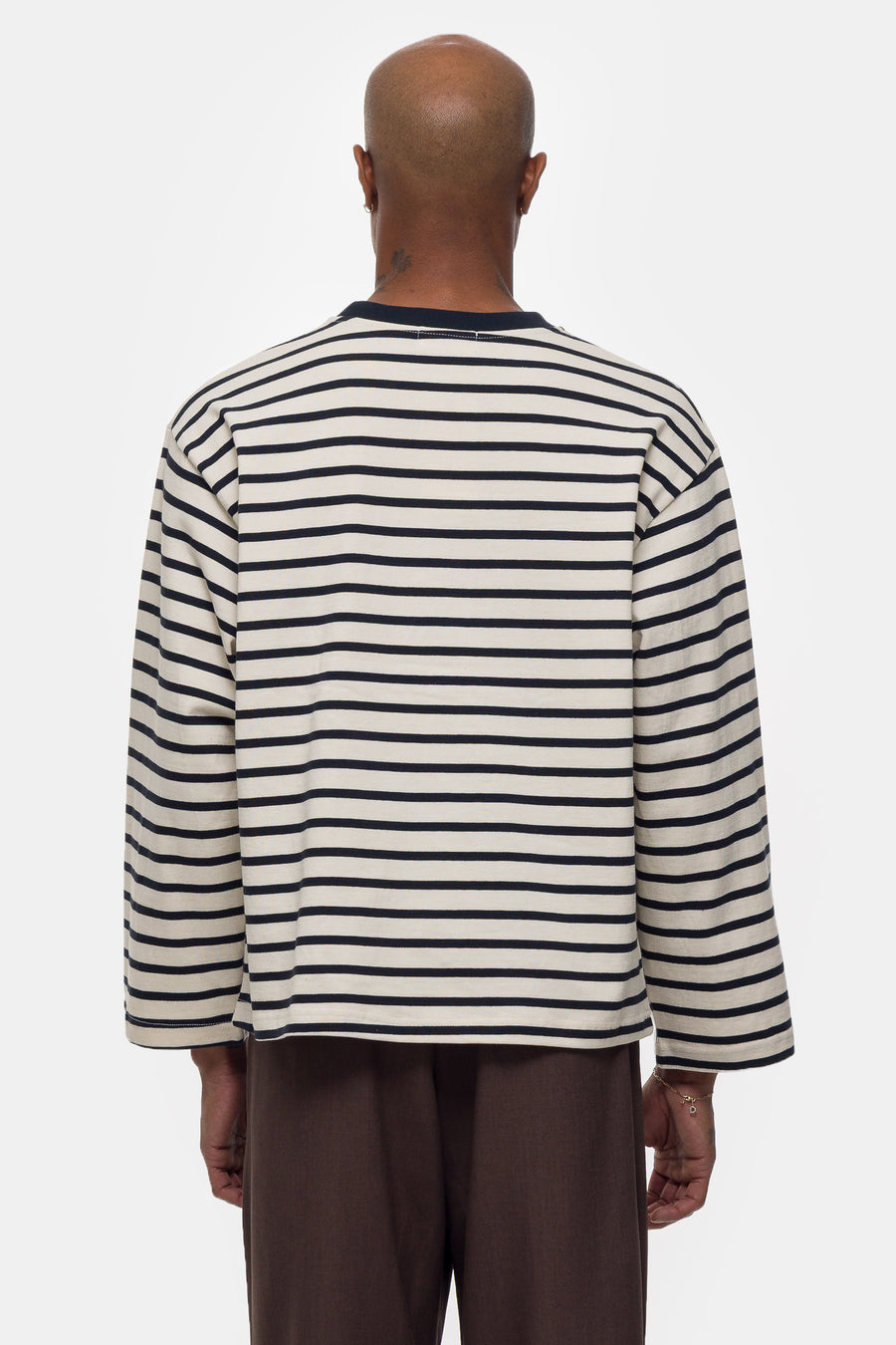 Longsleeve Stripe Top in Navy