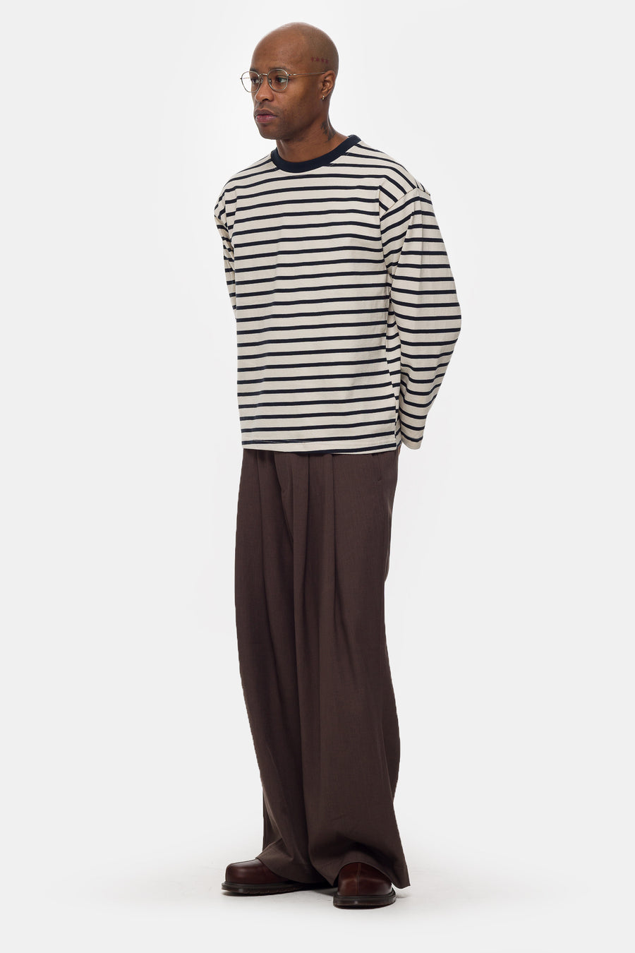 Longsleeve Stripe Top in Navy