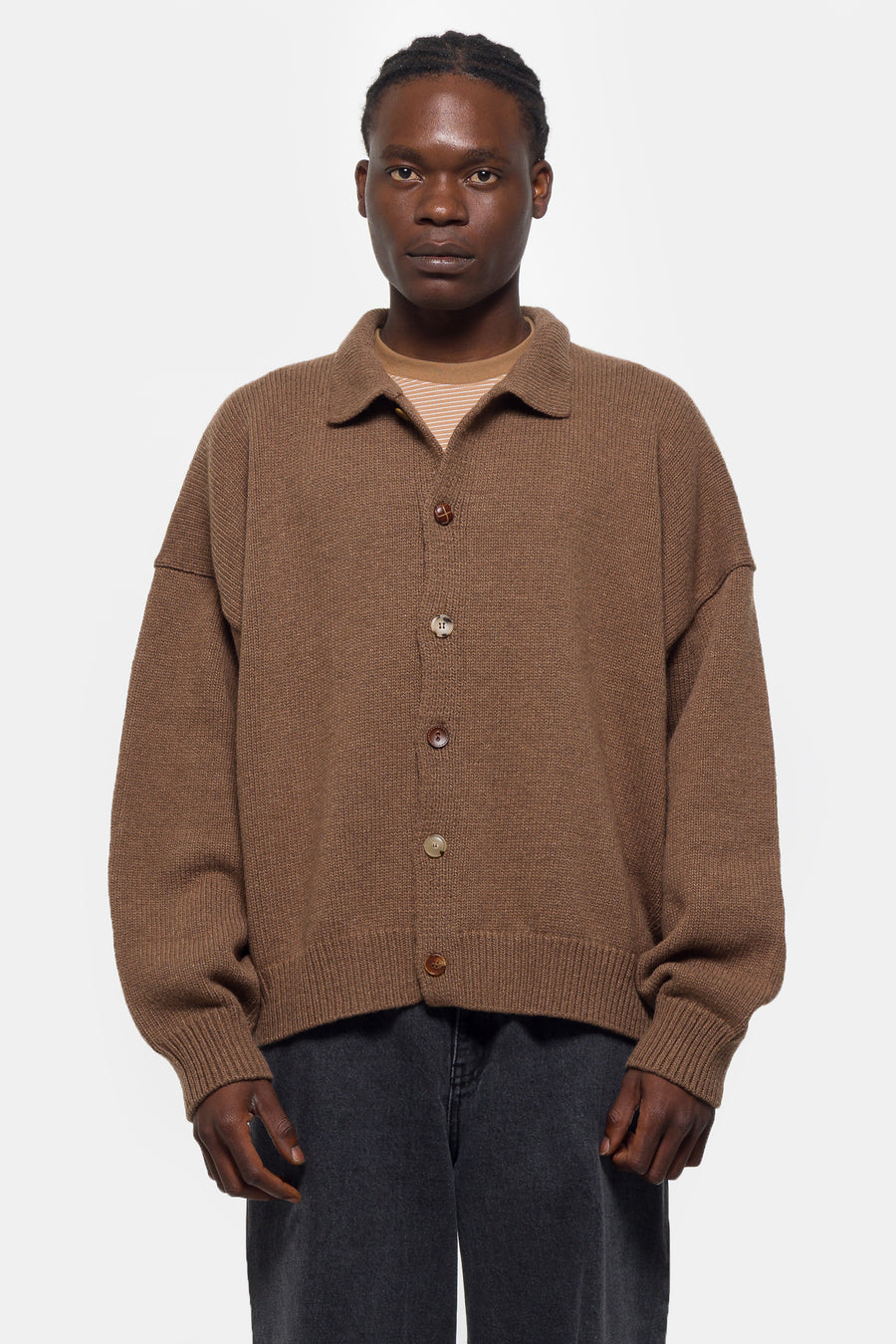 【CPGN STUDIO】25SS★ [2-WAY] Varsity Snap Cardigan MUSINSA | CPGN STUDIO [2-WAY] Varsity Snap Cardigan Black