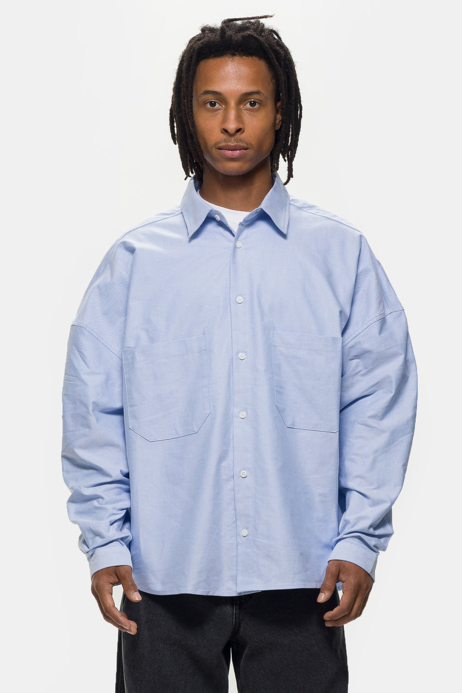 Estudio Niksen Oxford Balloon Shirt in Blue - Notre