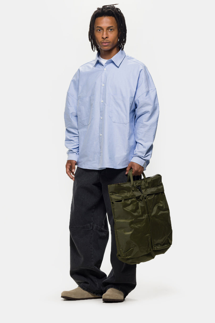 Estudio Niksen Oxford Balloon Shirt in Blue - Notre