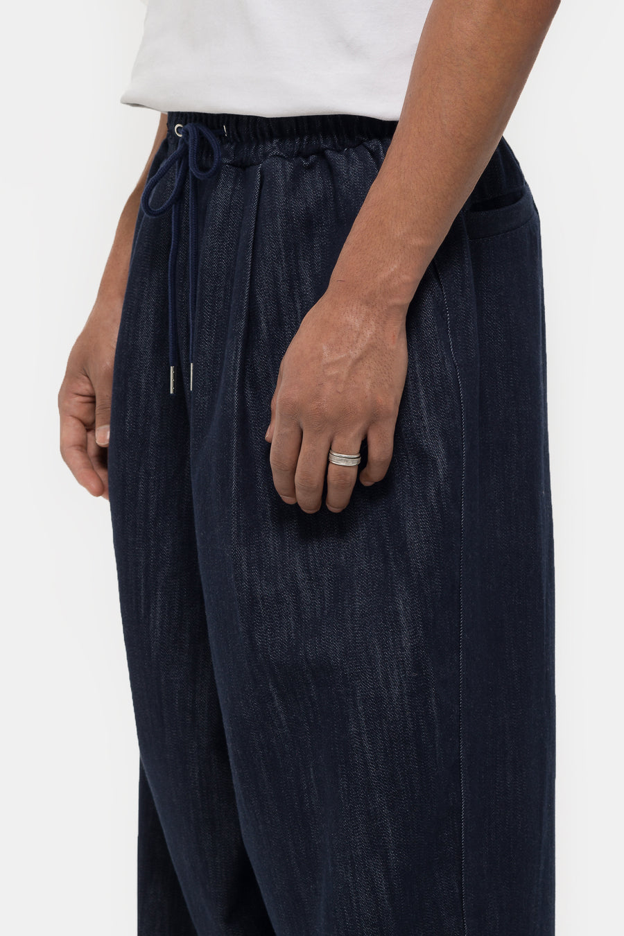 Pintuck Balloon Pant in Indigo - Estudio Niksen