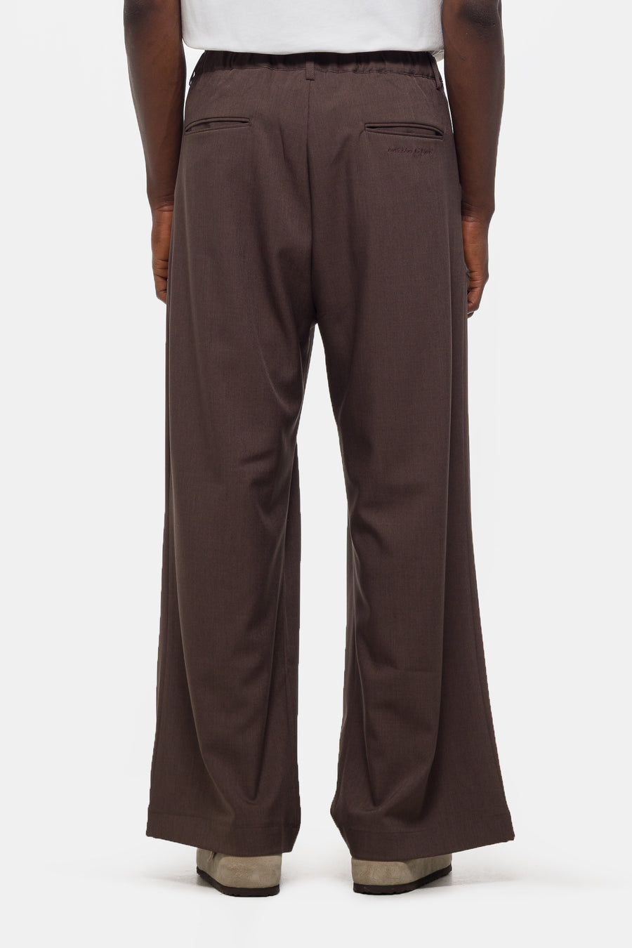 Estudio Niksen Pintuck Maxi Trouser in Brown - Notre