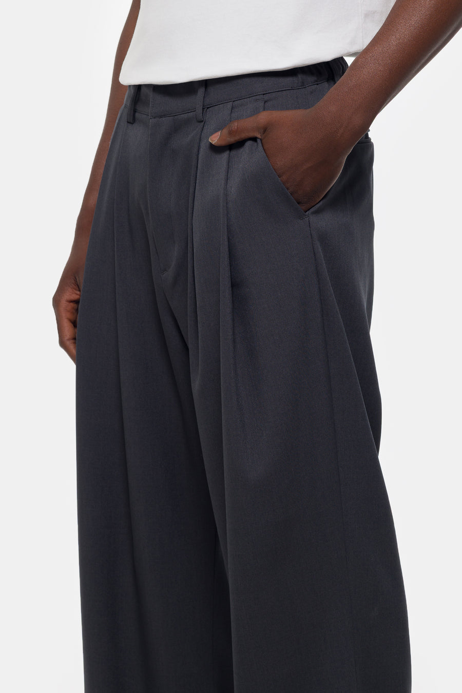 Estudio Niksen Pintuck Maxi Trouser in Grey - Notre