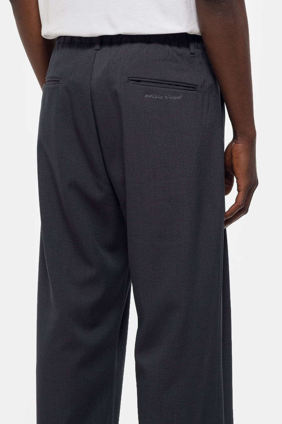 Estudio Niksen Pintuck Maxi Trouser in Grey - Notre