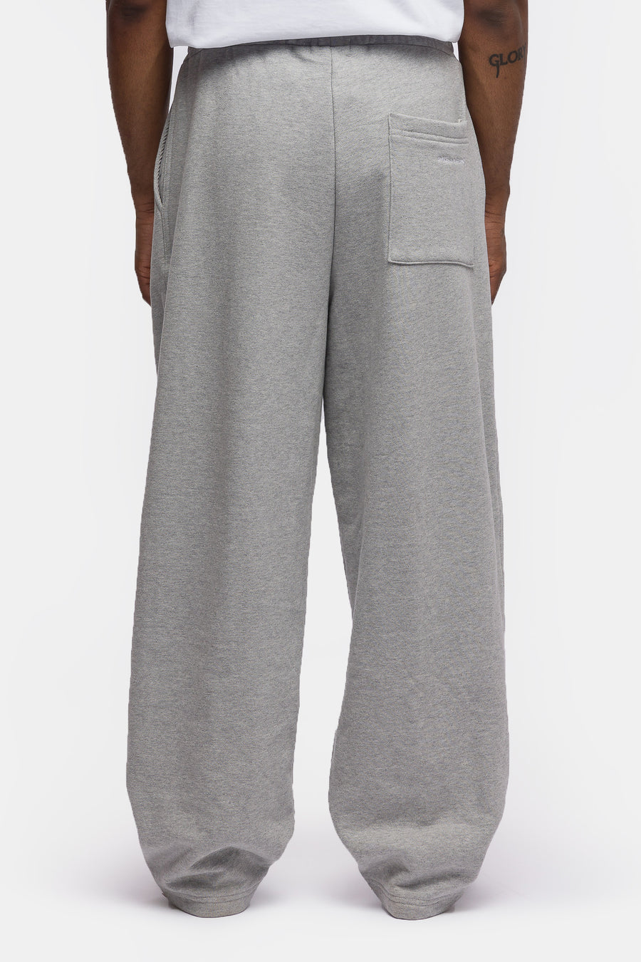 Pleated Wide Jogger in Grey