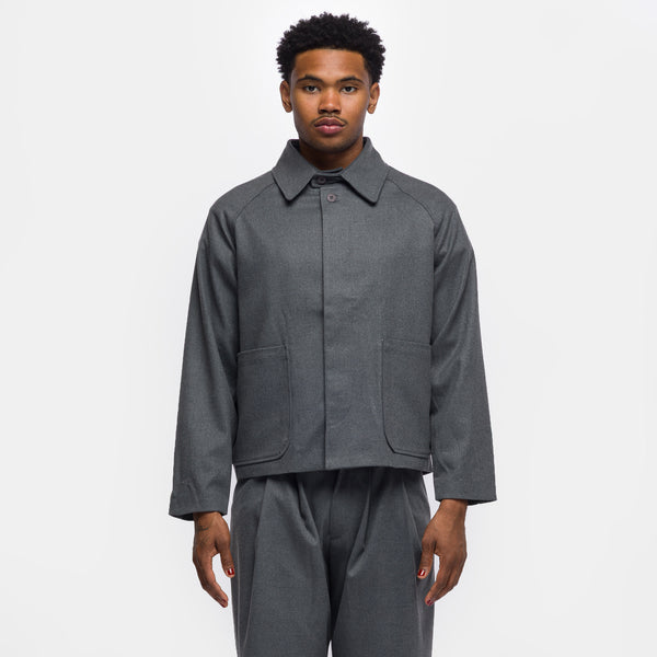 Raglan Pocket Jacket in Grey - Estudio Niksen