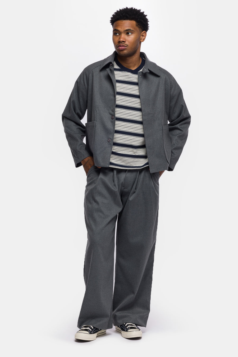 Raglan Pocket Jacket in Grey