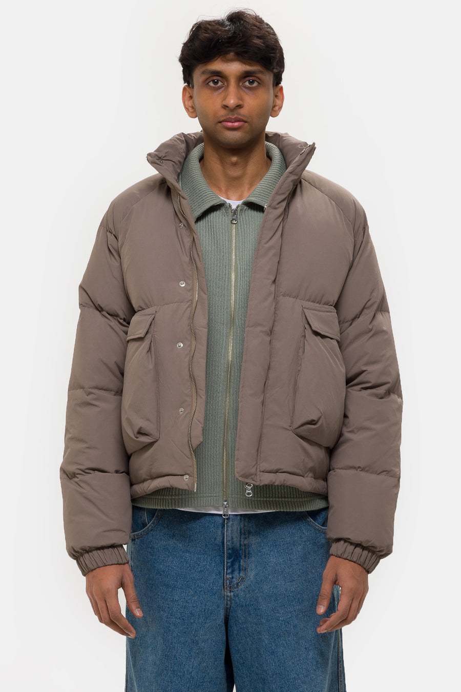 Raglan Puffer Jacket in Beige - Estudio Niksen
