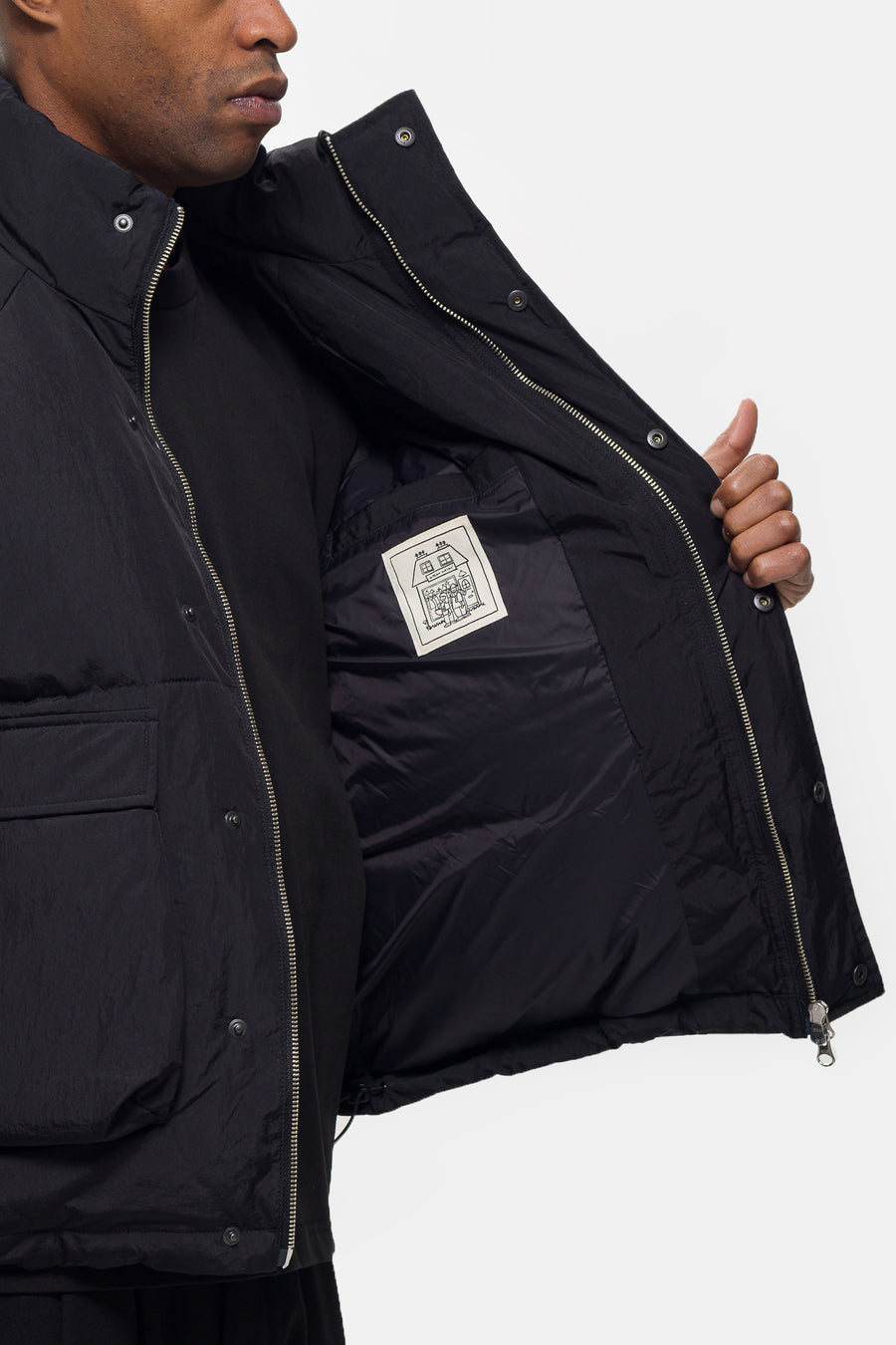 Raglan PufferJacket in Black