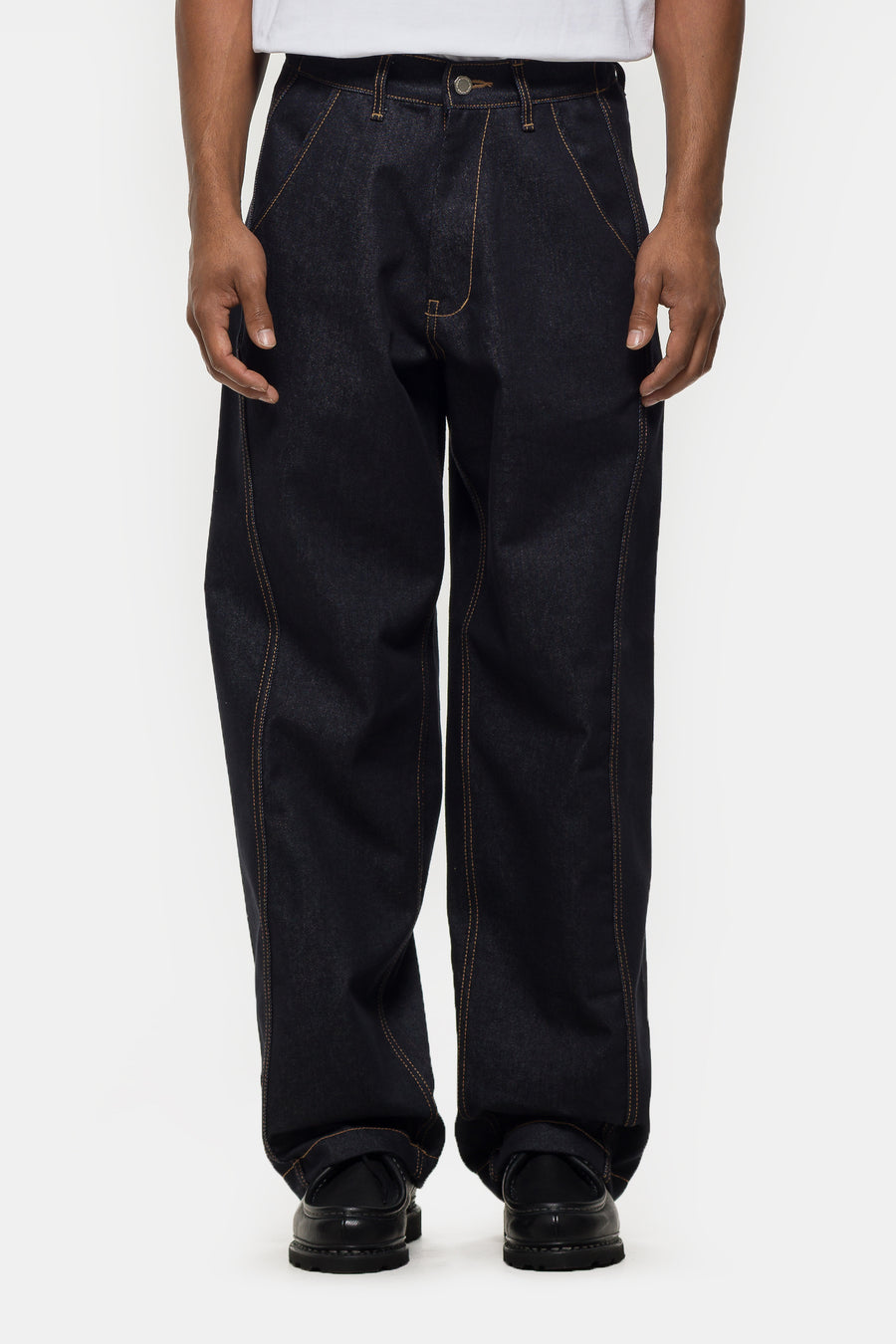 Estudio Niksen Raw Denim In-Stitch Jean in Indigo - Notre