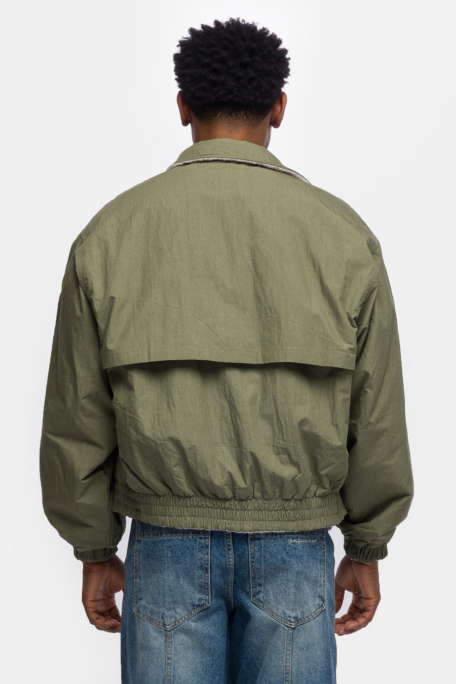 Reversible Bomber Jacket in Khaki
