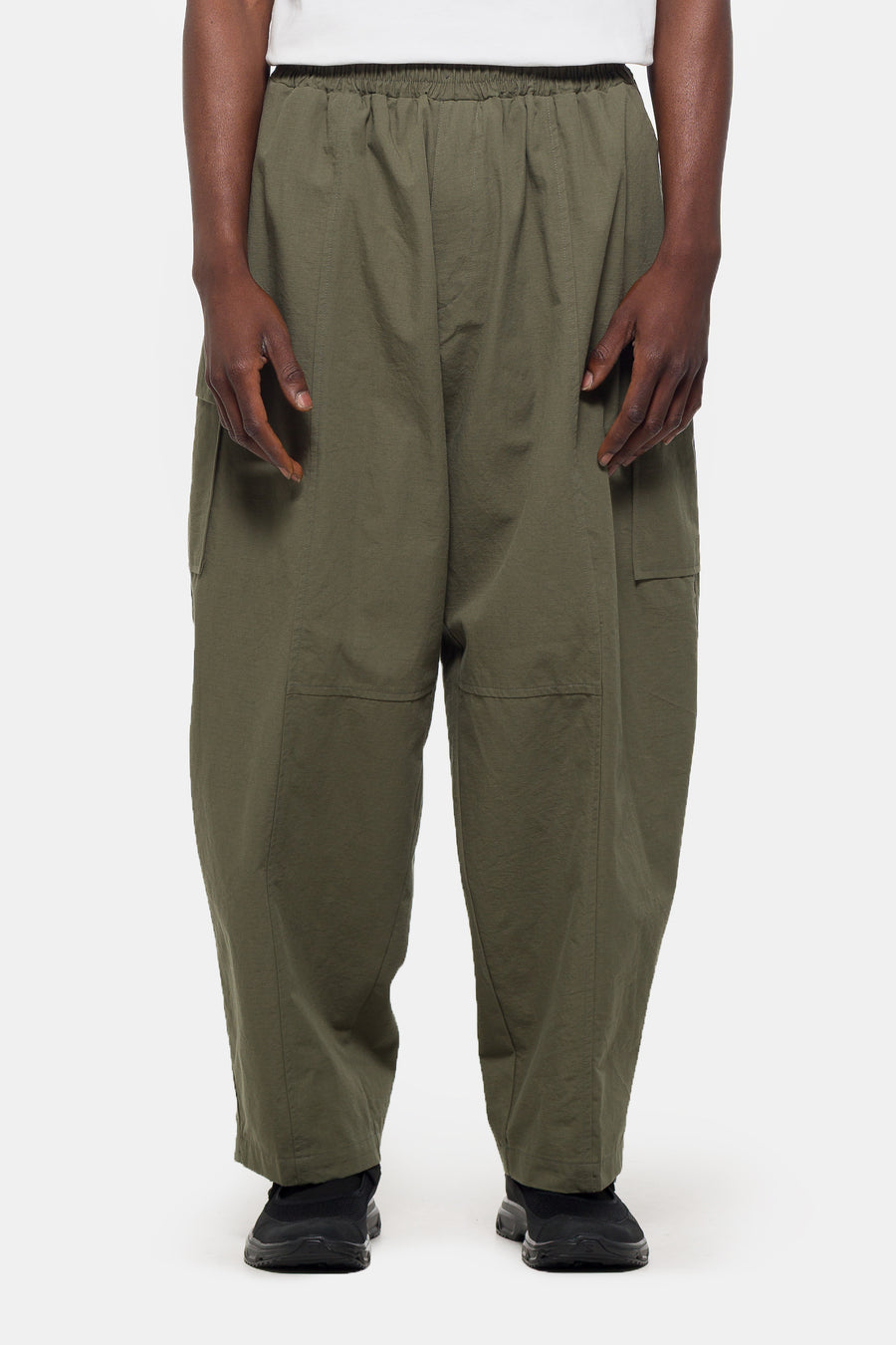 Estudio Niksen Ripstop Cargo Wide Pant in Khaki - Notre