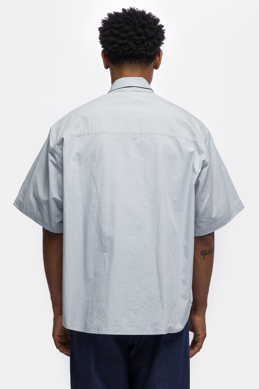 Shortsleeve Wide Shirt in Light Blue