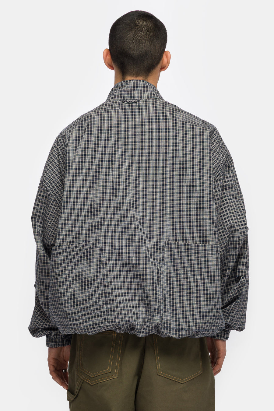 Estudio Niksen Side Pocket Light Jacket in Blue Checkered - Notre