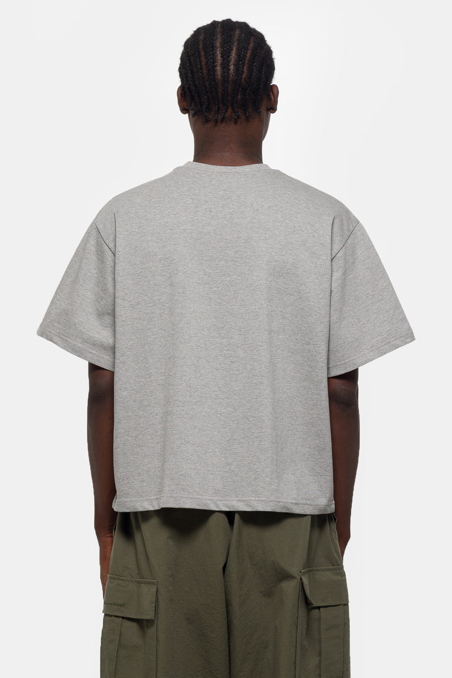 Estudio Niksen Signature Cropped T-Shirt in Grey - Notre