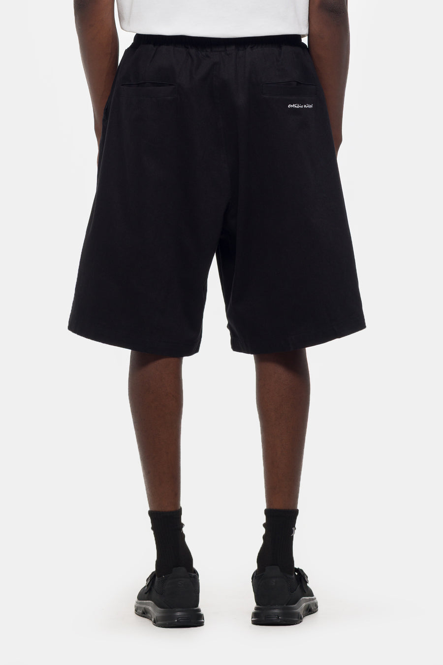 Estudio Niksen Stopper Balloon Bermuda Shorts in Black - Notre