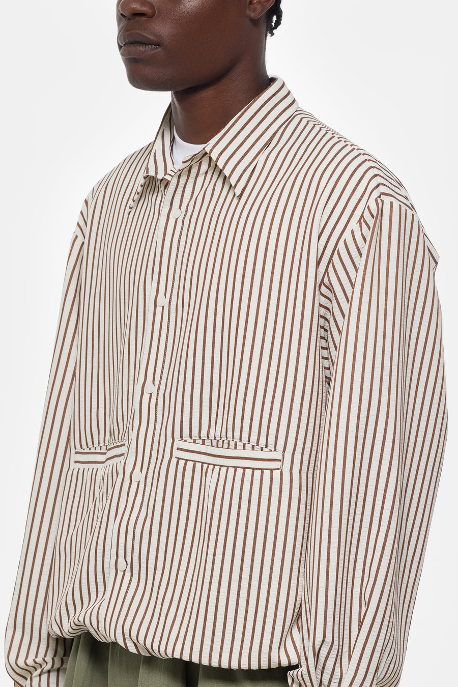 Estudio Niksen String Pocket Shirt in Brown - Notre