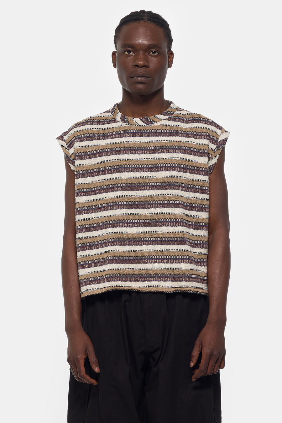 Estudio Niksen Stripe Knit Vest in Multi - Notre